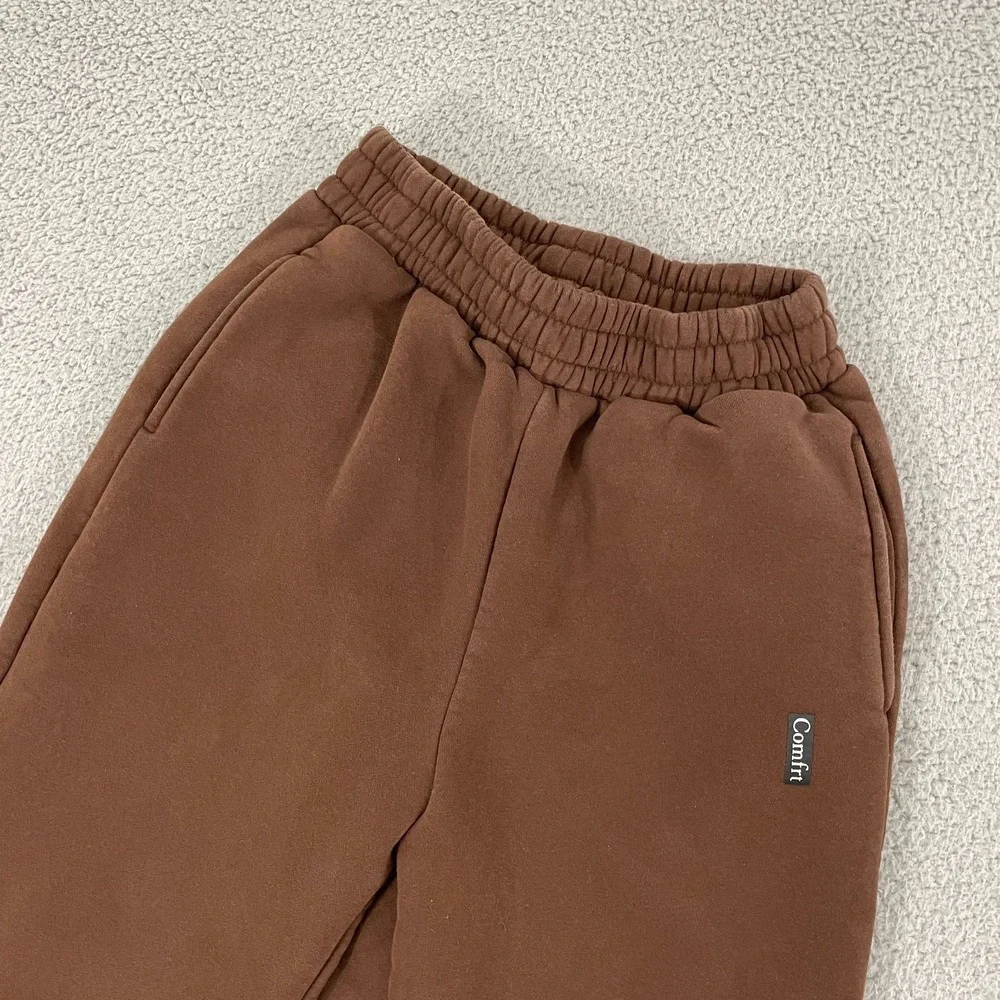 Comfrt Standard Sweatpants Unisex S Brown Lounge Stretch Pull On Jogger